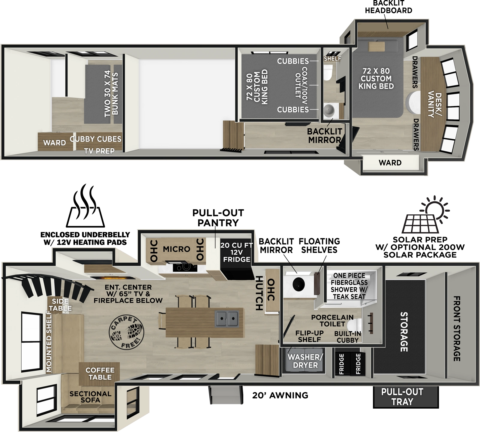 Heritage Glen Fifth Wheels ROOST43 Floorplan